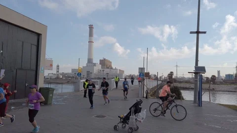 Tel Aviv Marathon 2019 Stock Footage 111344943