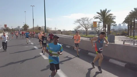 Tel Aviv Marathon 2019 Stock Footage 111347969