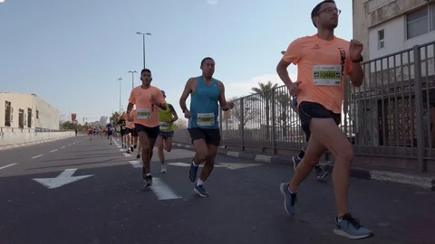 Tel Aviv Marathon 2019 Stock Footage 111348810