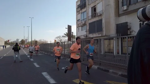Tel Aviv Marathon 2019 Stock Footage 111349221