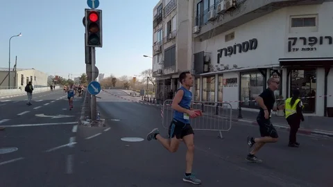 Tel Aviv Marathon 2019 Stock Footage 111350593