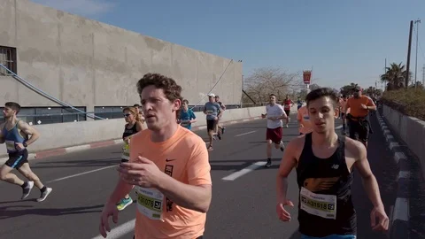Tel Aviv Marathon 2019 Stock Footage 111351452