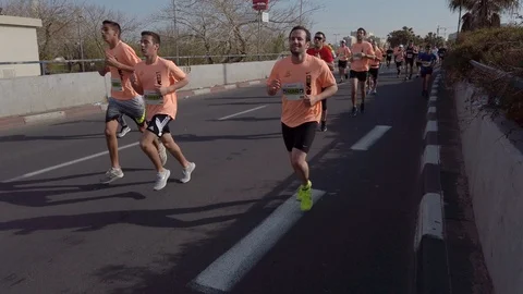 Tel Aviv Marathon 2019 Stock Footage 111351861