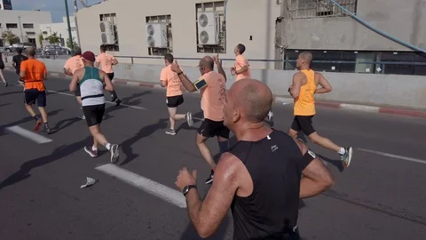 Tel Aviv Marathon 2019 Stock Footage 111352002