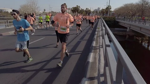 Tel Aviv Marathon 2019 Stock Footage 111355484