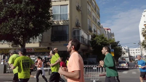 Tel Aviv Marathon 2019 Stock Footage 111362252