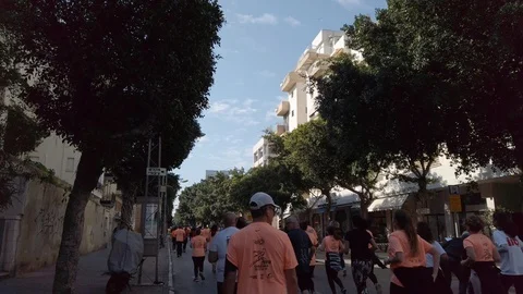 Tel Aviv Marathon 2019 Stock Footage 111370318