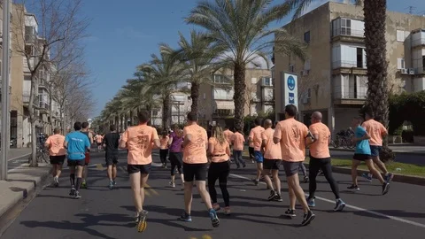 Tel Aviv Marathon 2019 Stock Footage 111374664