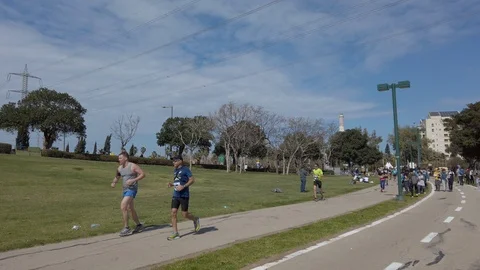 Tel Aviv Marathon 2019 Stock Footage 111384713