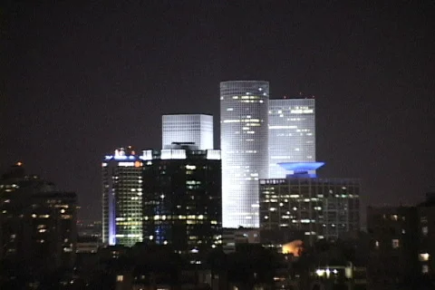 Tel Aviv Night Stock Footage 537401