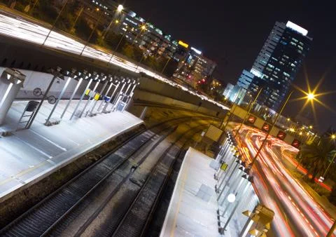 Tel aviv at night Stock Photos
