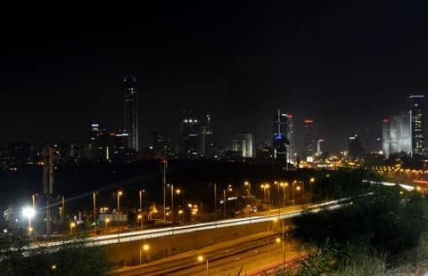 Tel aviv night Stock Photos