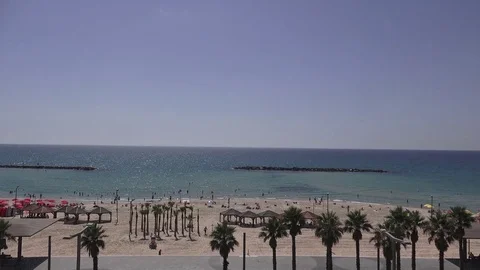 Tel Aviv Ocean 2 Stock Footage 69714988