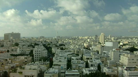 Tel Aviv panorama fix 2 Stockbeeldmateriaal 458025