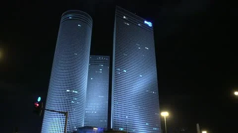 Tel Aviv protest Azrieli 1 스톡 동영상 10679299