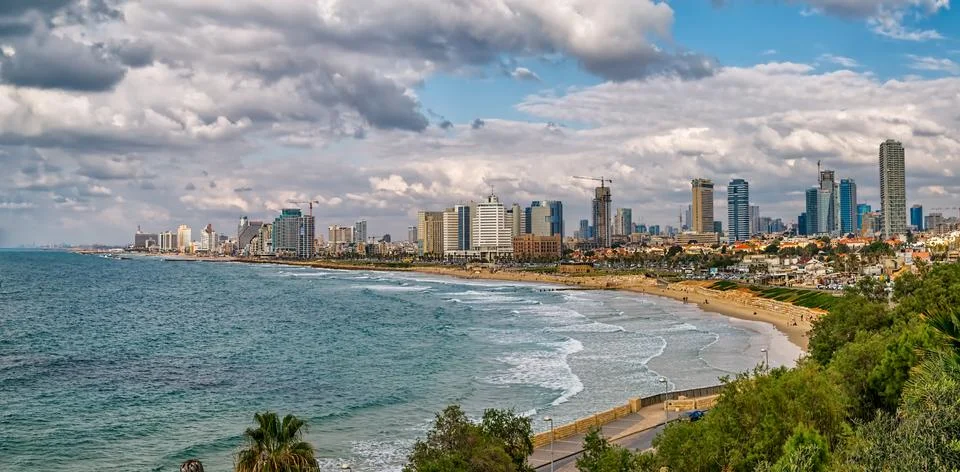Tel Aviv, riviera panorama Stock Photos