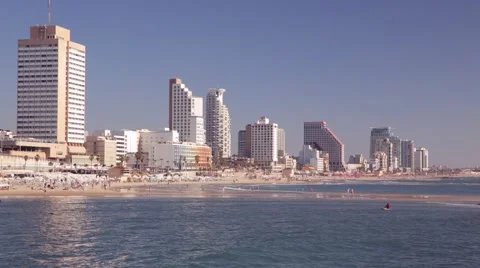 Tel Aviv Shoreline Vídeo Stock 47424312