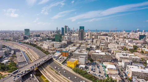 Tel Aviv Skyline At Day Vidéo 49688359