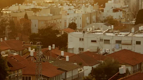 Tel Aviv Skyline At Sunset Vidéo 36027090