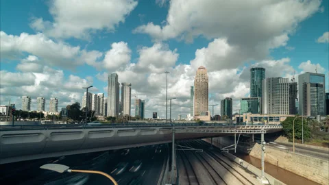 Tel Aviv skyline time lapse Stock Footage 167239868