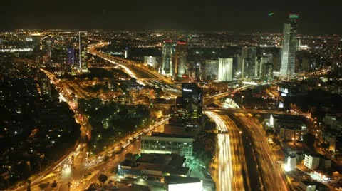 Tel Aviv Skyline timelapse Stock Footage 9026552
