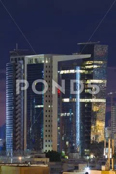 Tel aviv skyscrapers Stock Photos