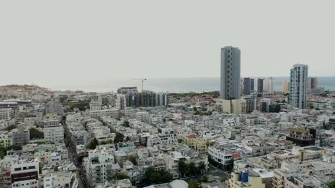 Tel aviv spinning drone Stock Footage 149214031