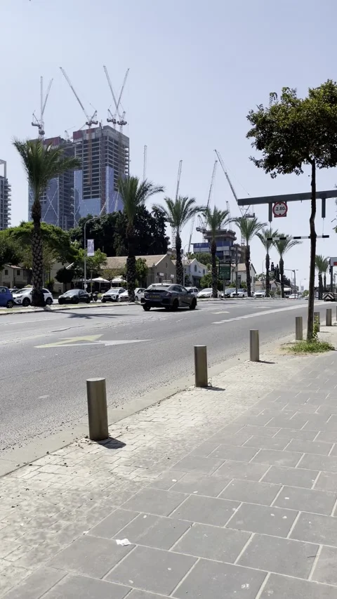 Tel Aviv street Video stock 218475068
