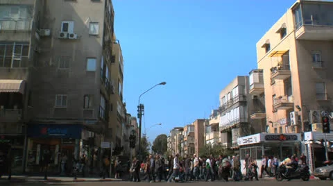 Tel Aviv Street View Day2 Stock Footage 25182155