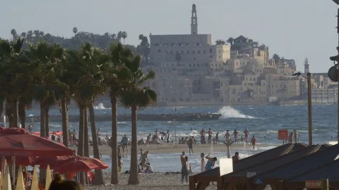 Tel aviv at Sunset, Israel Stock Footage 90103631