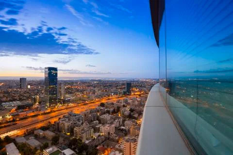 Tel Aviv at Sunset Fotos Stock