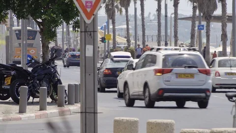 Tel Aviv Traffic Stock Footage 113861683