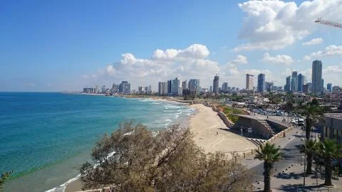 Tel Aviv view from Jaffo Foto stock