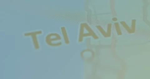Tel Aviv on the World map Stock Footage 310846117