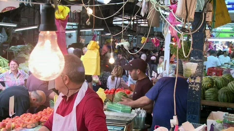 Tel-Aviv's Markt  Stock Footage 534939