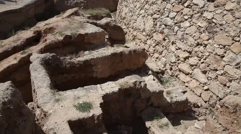 Tel of Jericho, Tell es Sultan Stockbeeldmateriaal 50153577