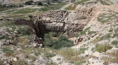 Tel of Jericho, Tell es Sultan Stock Footage 50164399