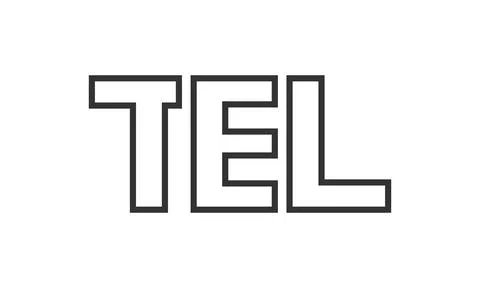 TEL logo design template with strong and modern bold text. Initial based ve.. Illustrazione stock