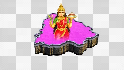 Telangana Map Stock Footage 328354576