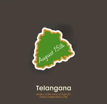 Telangana vector sticker Stock Illustration