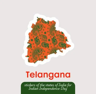 Telangana vector sticker Stock Illustration