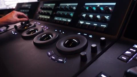 Telecine controller machine for edit color on digital video Stock Photos