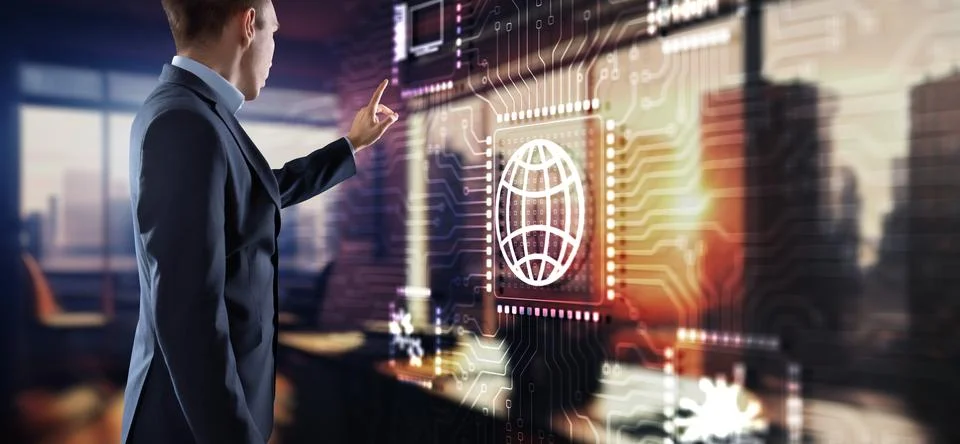Telecom. Cmmunication network concept. Internet of Things and Information Foto stock