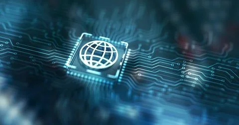 Telecom. Communication network concept. Smart network Internet of Things Ilustración de archivo