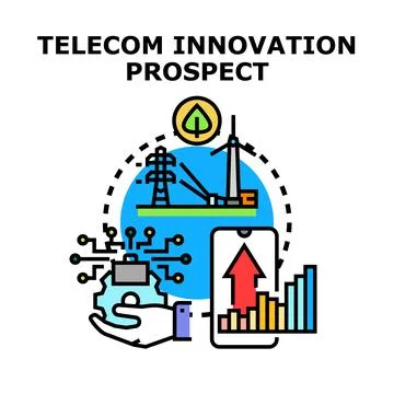 Telecom innovation prospect for future development Stock Illustration