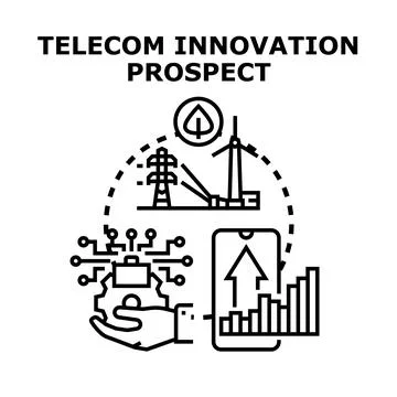 Telecom innovation prospect for future development Stock Illustration