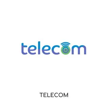 Telecom logo isolated on white background for your web, mobile and app design Stock Illustration