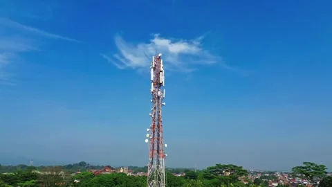 Telecom Tower 4K Aerial Drone Video – Cell Tower Inspection Footage Stock Footage 315084330