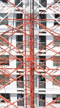 Telecom tower closeup . Stock Photos