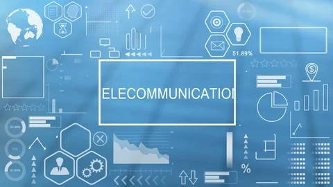 Telecommunication, Animated Typography Stock Footage 116356387